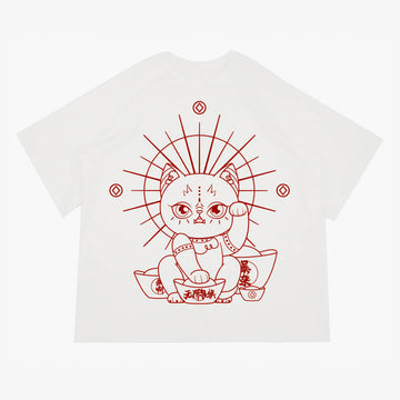 Lucky Cat Oversized T-Shirt