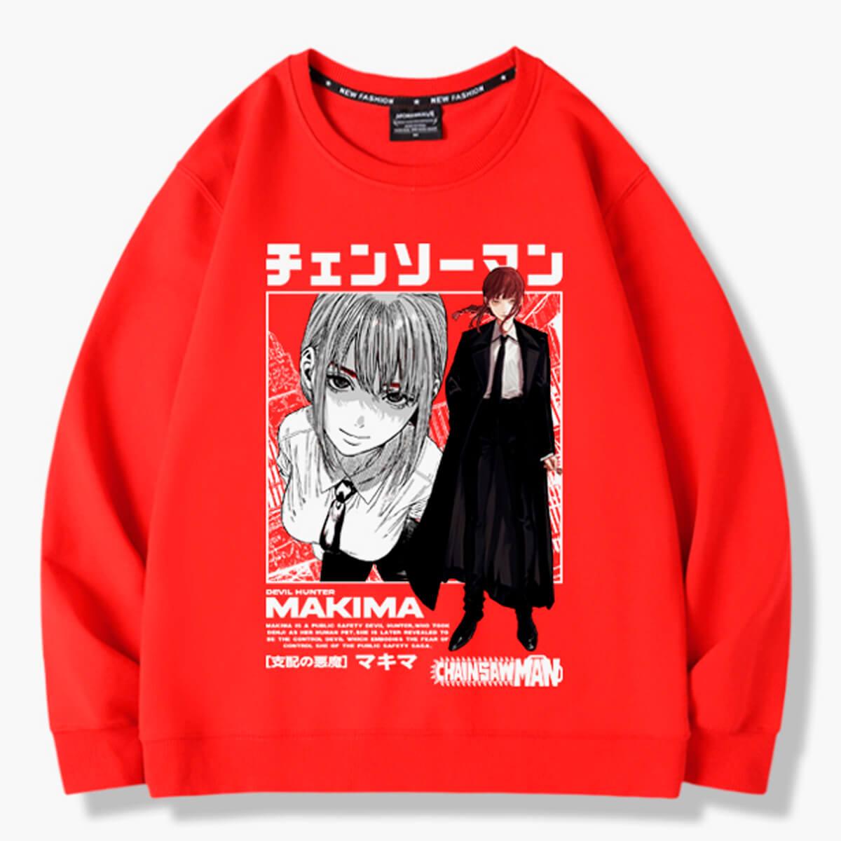 Makima Chainsaw Man Manga Sweatshirt - Aesthetic Clothes Shop