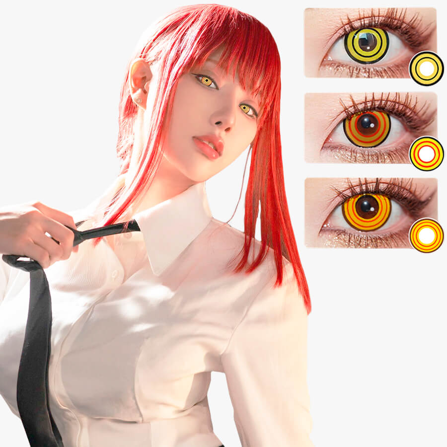 Makima Contact Lenses Chainsaw Man Cosplay 3 variants Yellow, Golden, Orange