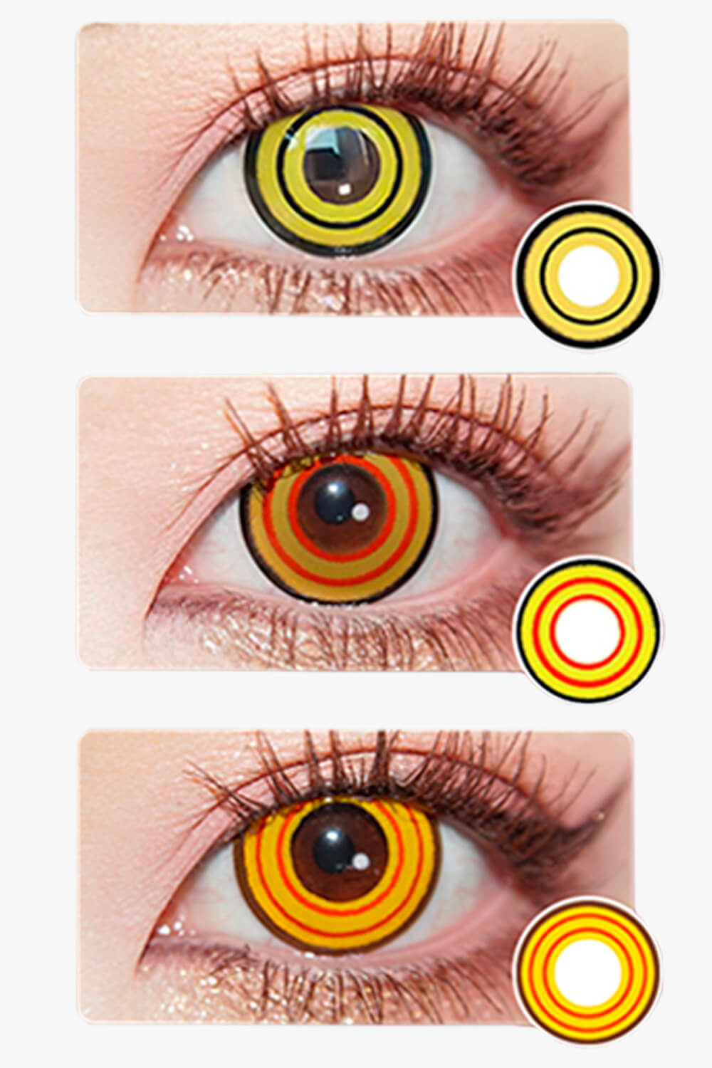 Makima Contact Lenses Chainsaw Man Cosplay 3 variants Yellow, Golden, Orange