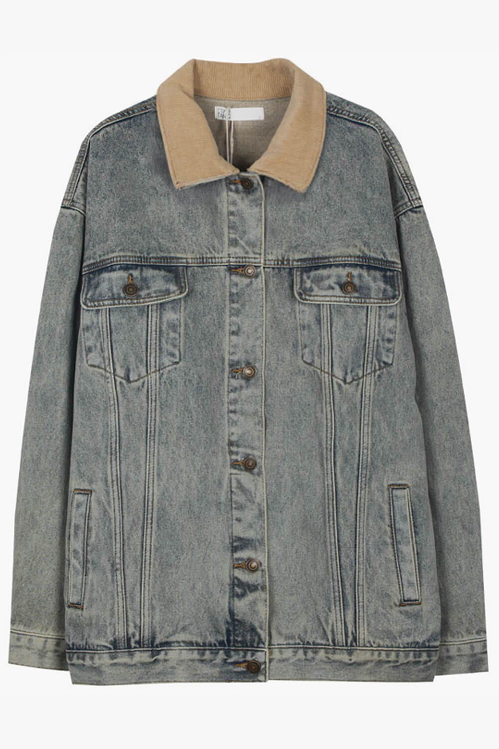 Old Washed Gray Denim Jacket