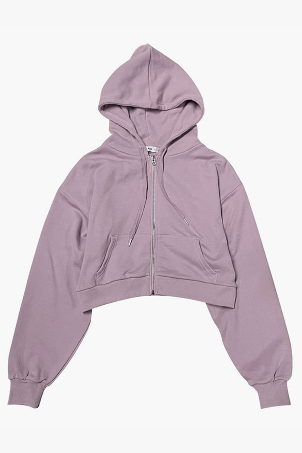 Purple cropped discount zip up hoodie