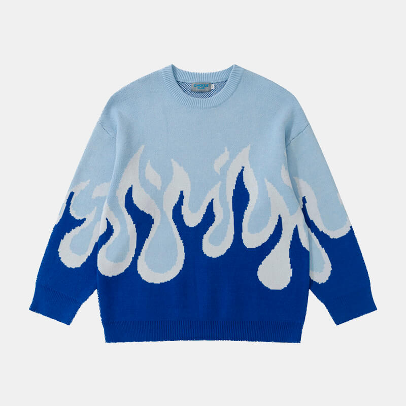 Sweater discount blue flames