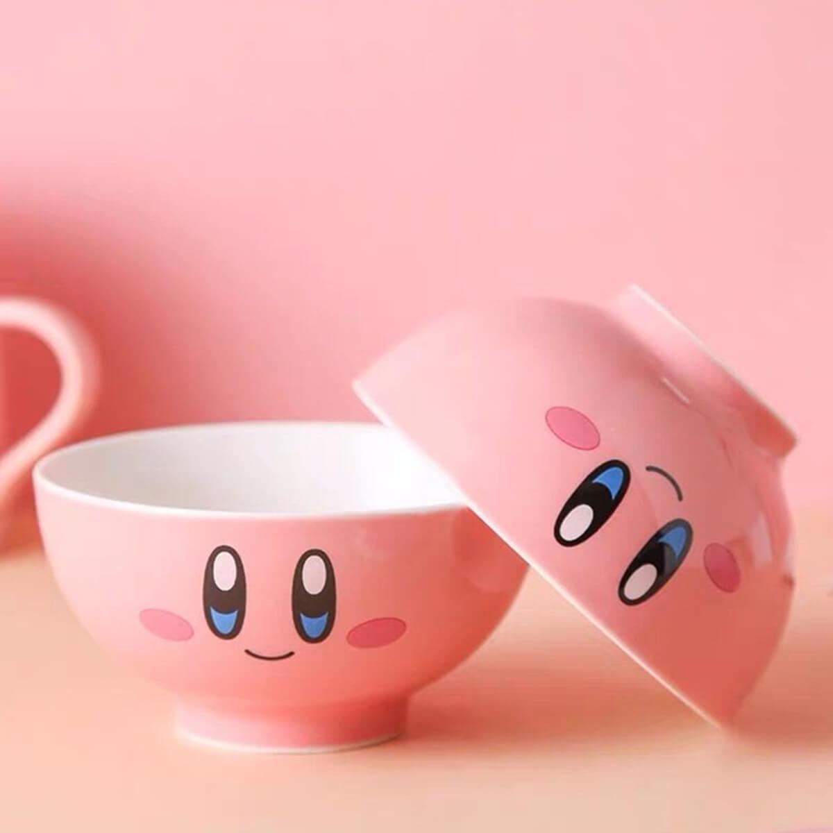 Pink Kirby Face Bowl - Aesthetic Clothes Shop