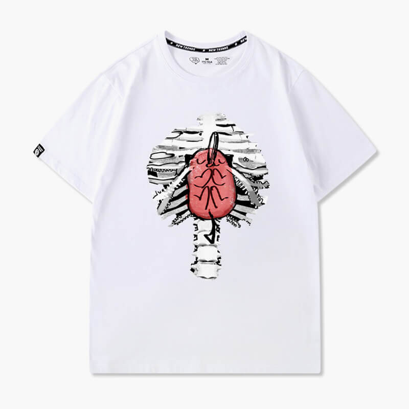Pochita Heart Inside Ribcage T-Shirt Chainsaw Man