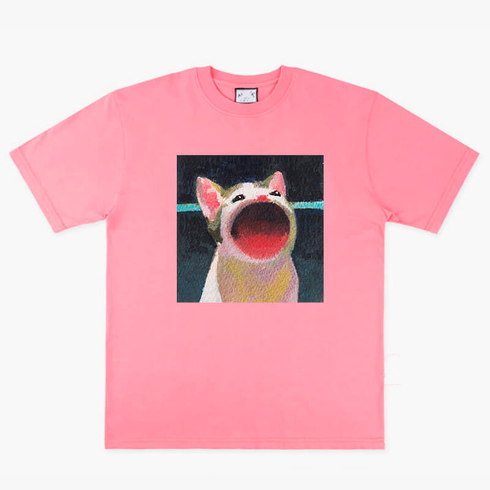 Pop Cat Meme Aesthetic T-Shirt - Aesthetic Clothes Shop