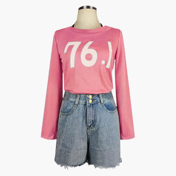 Power 76.1 Pink Sweatshirt and Shorts Cosplay Set Chainsaw Man