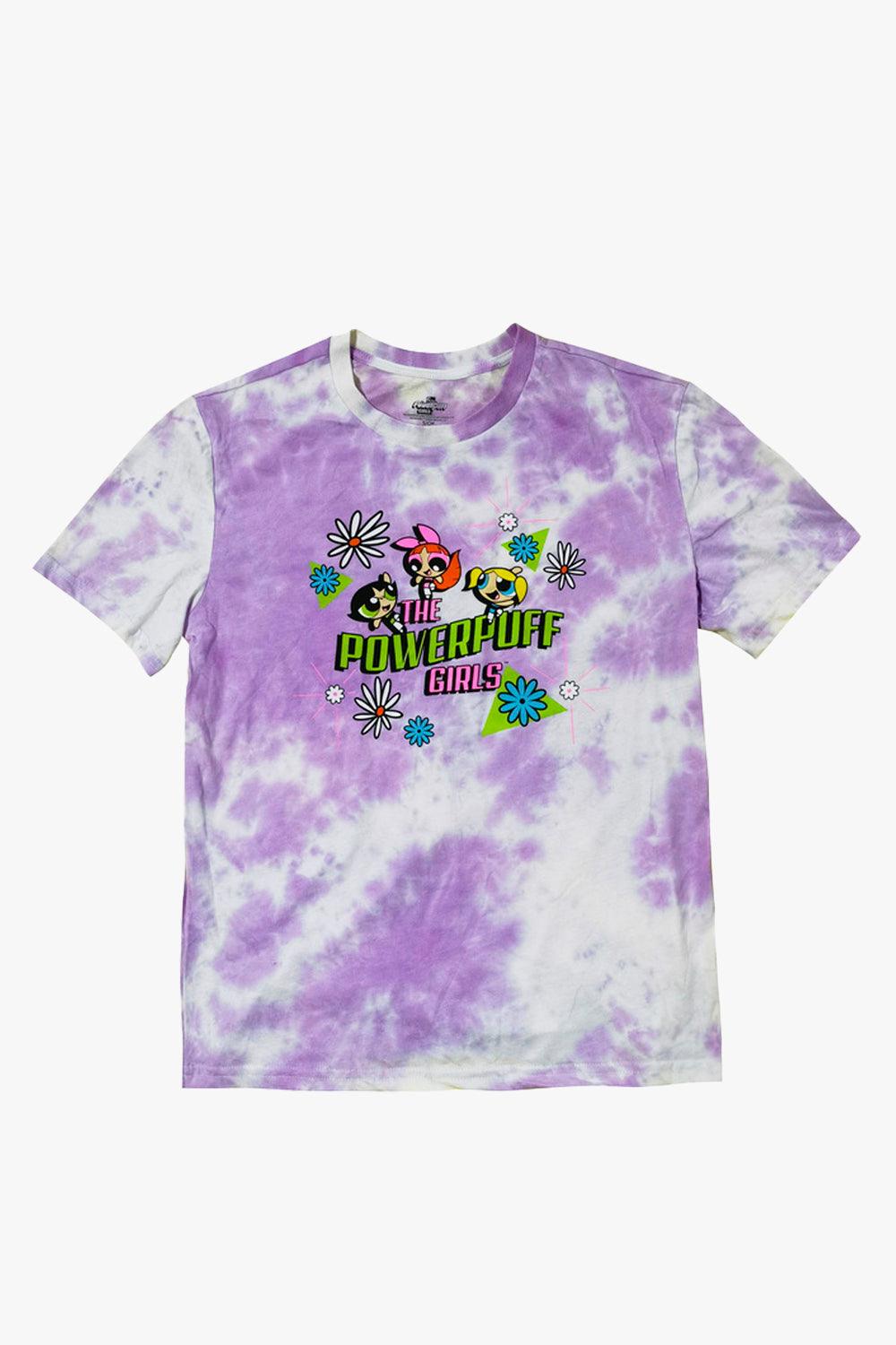 Powerpuff Girls Tie Dye Purple T-Shirt - Aesthetic Clothes Shop