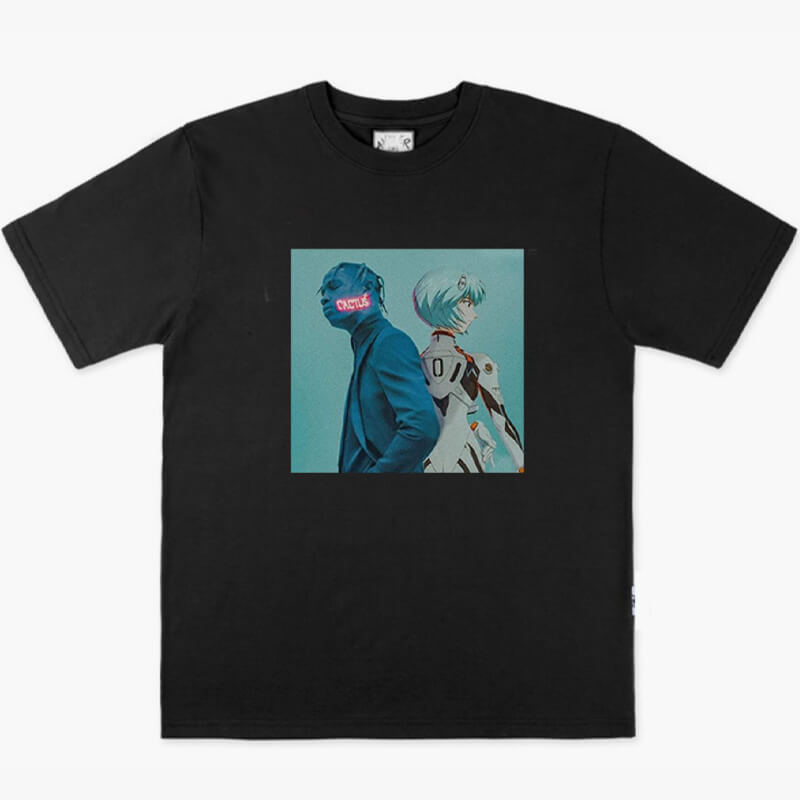 Rei Ayanami and Travis Scott Anime T-Shirt