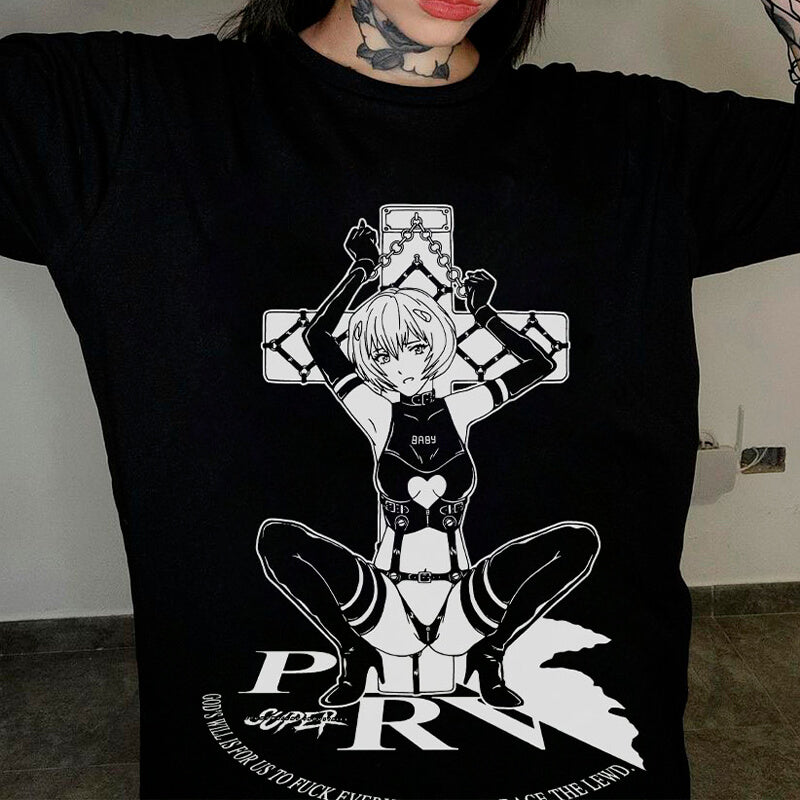 Rei Ayanami Bound to Cross Hot EGirl T-Shirt
