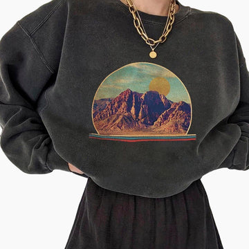 Retro West Aesthetic Mountains Sweatshirt