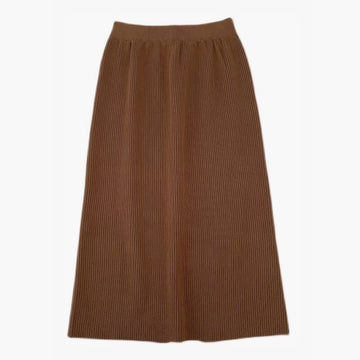 Ribbed Midi Skirt Muted Colors
