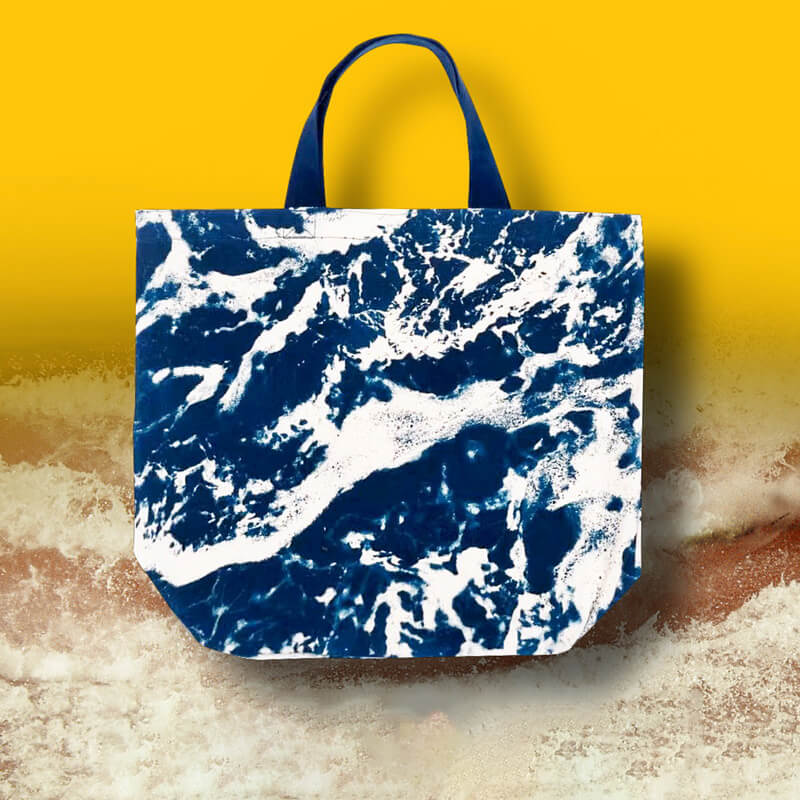 Hotsell Ocean Waves Tote Style Fabric Handbag