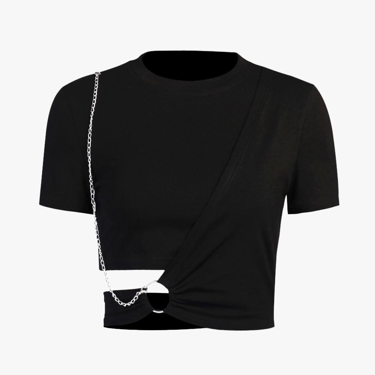 Black Aesthetic Crop Top - Aesthetic Clothes Shop