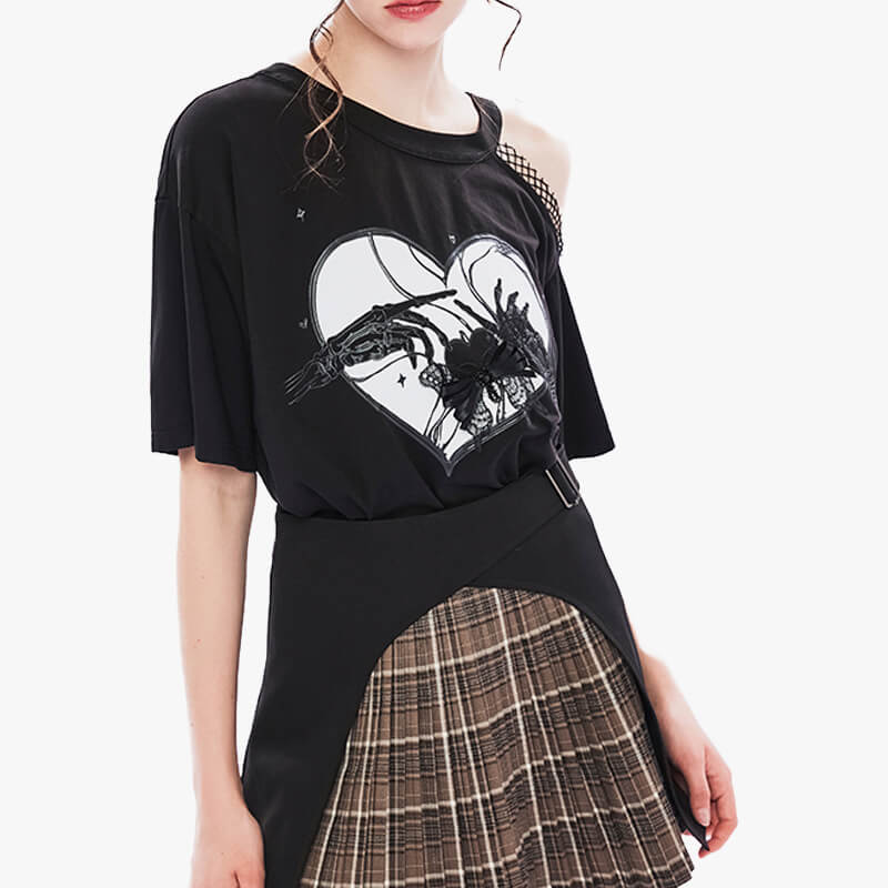 Skeleton Hands Touch Goth T-Shirt