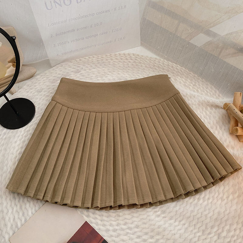Small Folds Pleated Aesthetic Skirt