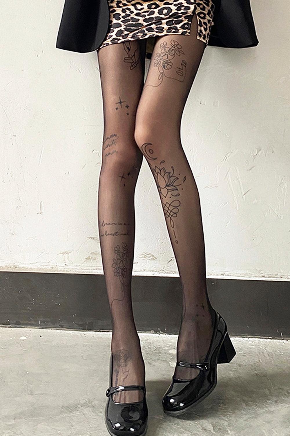 Opaque Shape Tattoo Leggings