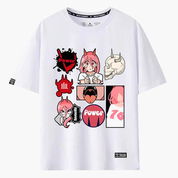 Stylized Cartooncore Chainsaw Man T-Shirt - Aesthetic Clothes Shop