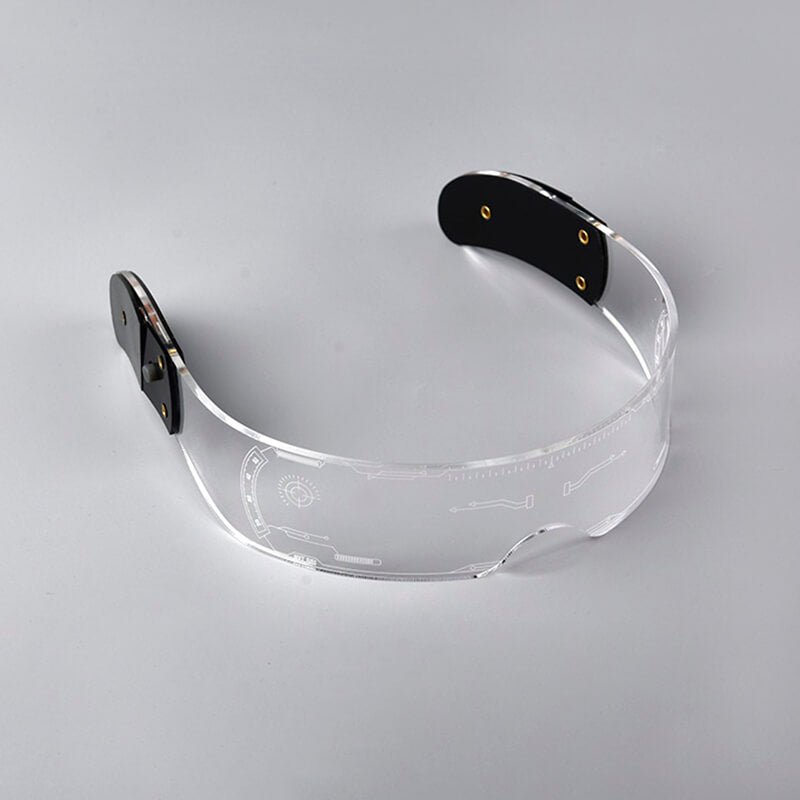 Transparent Cyberpunk Glasses Glowing Sci-Fi - AС Shop