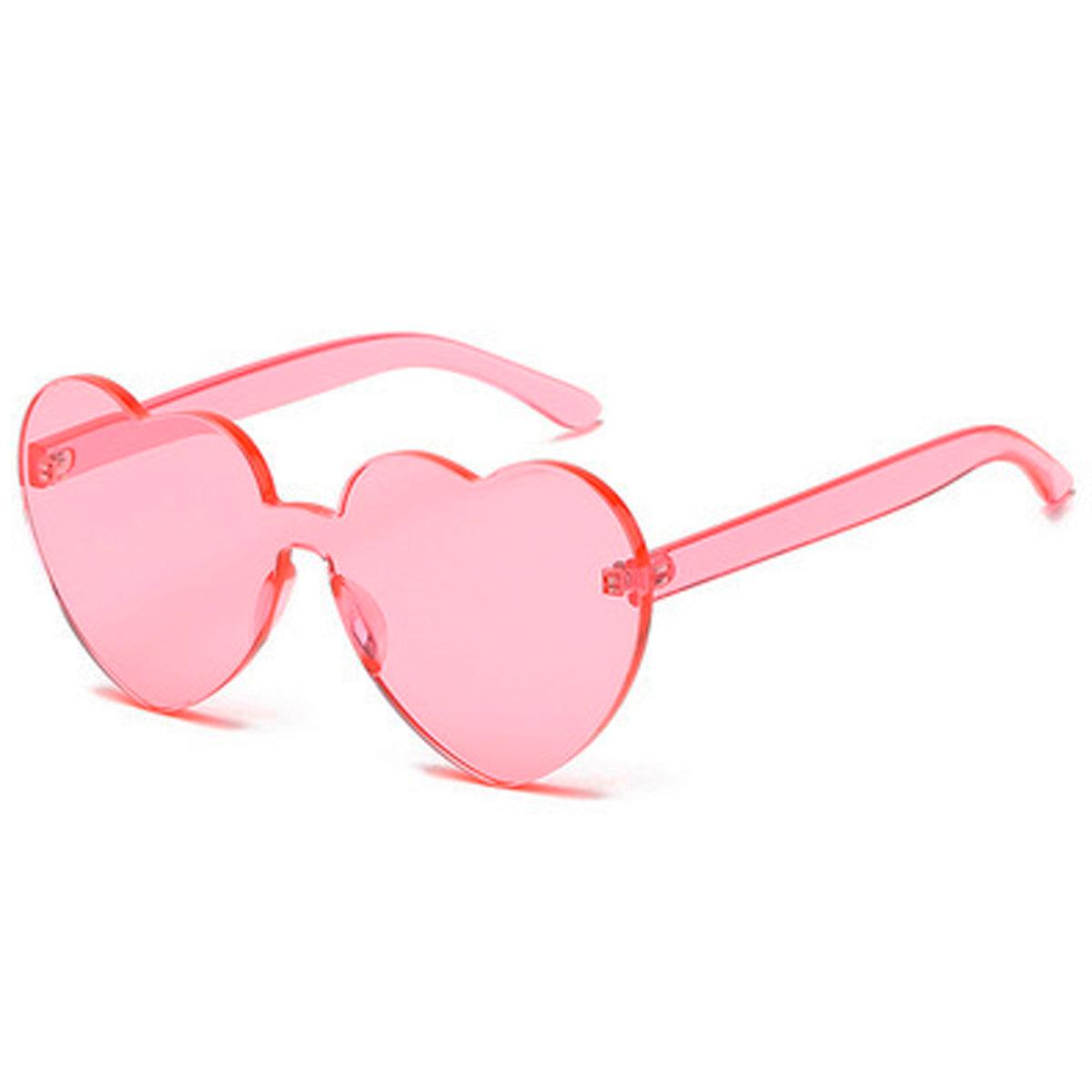Transparent Rimless Heart Shaped Glasses - Aesthetic Clothes Shop