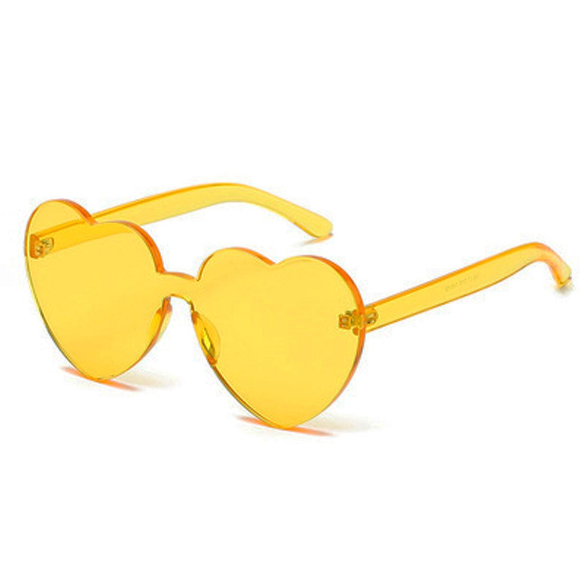 Transparent Rimless Heart Shaped Glasses - Aesthetic Clothes Shop