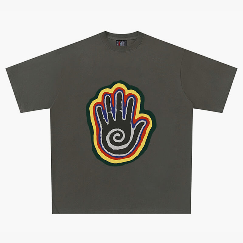 Tribal Spiral Hand Retro T-Shirt