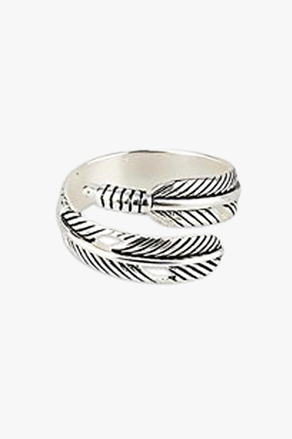 Twisted Feather Ring Cottagecore Aesthetic - Aesthetic Clothes Shop