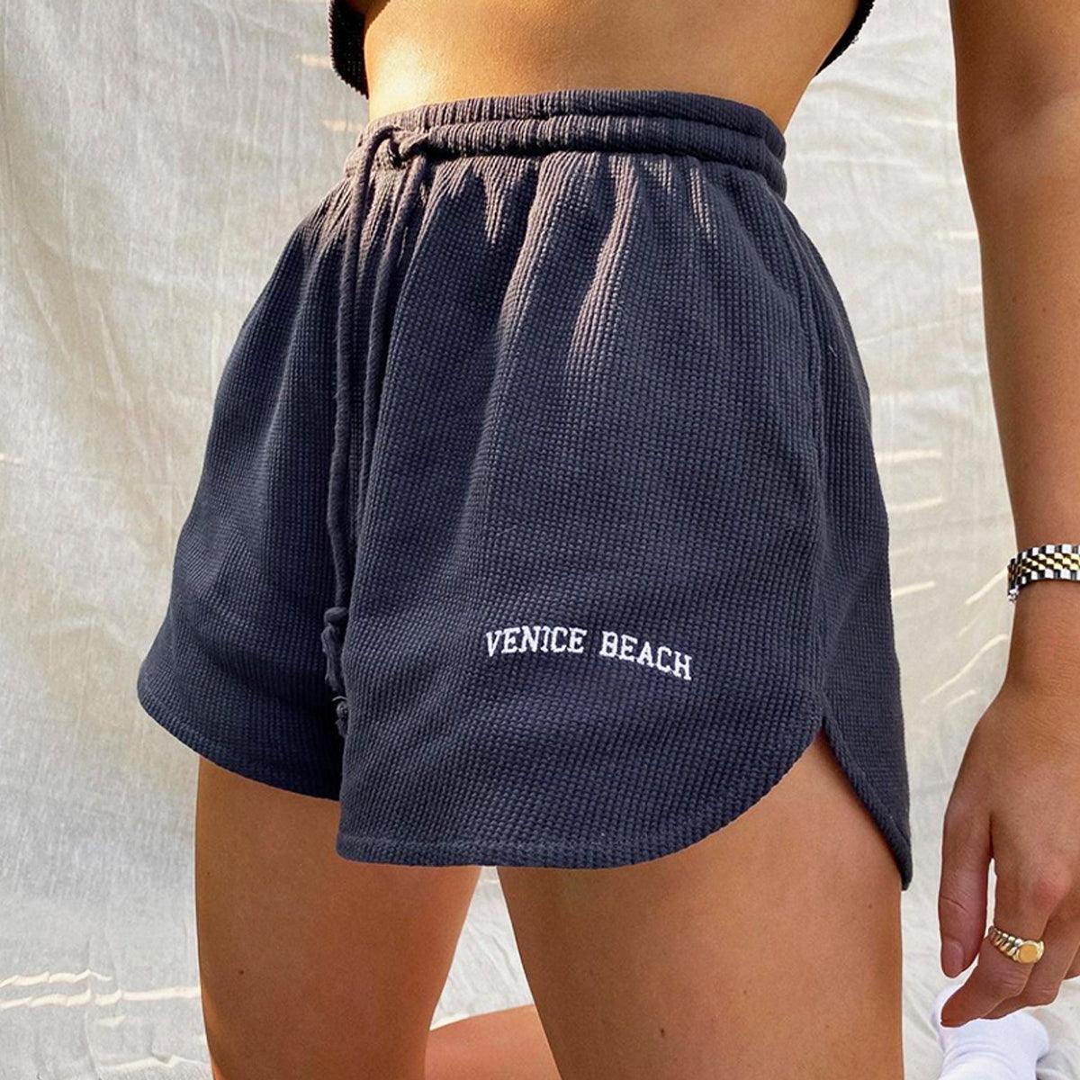 Venice Beach Waffle Summer Shorts - Aesthetic Clothes Shop