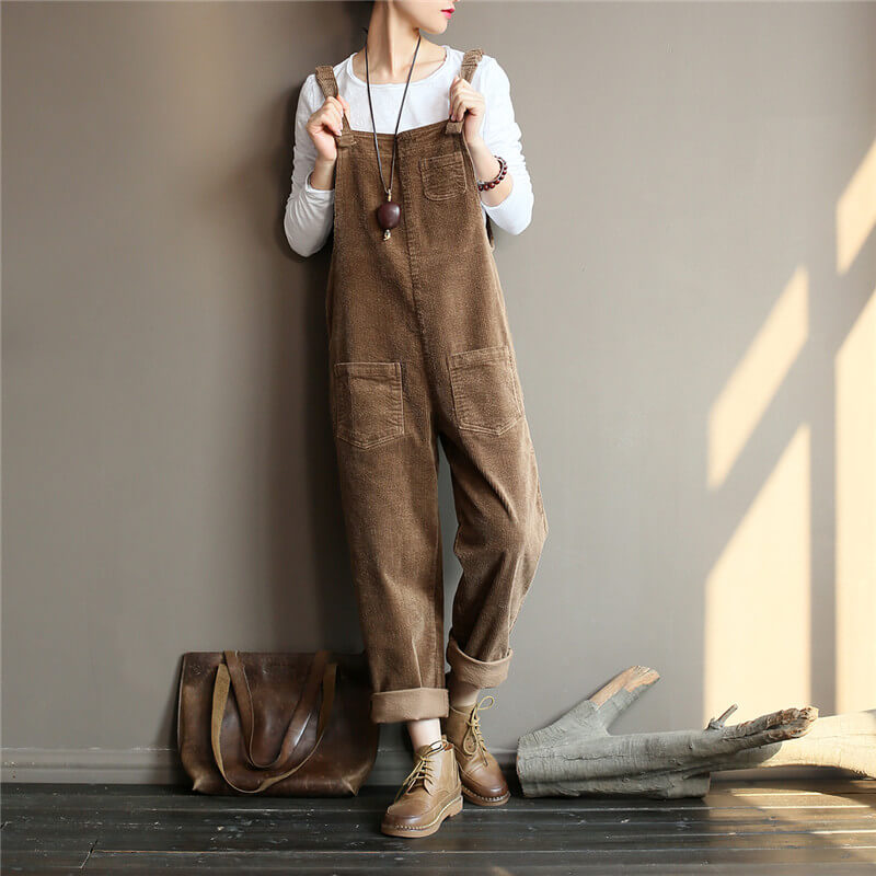 Vermont Aesthetic Corduroy Overall Jumpsuit Aesthetic Shop