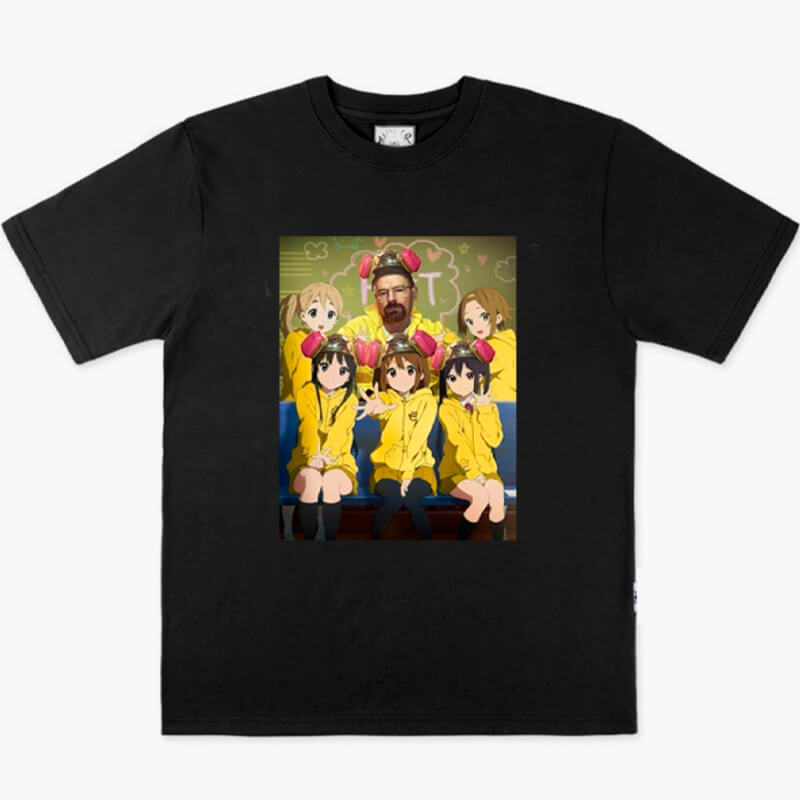 Walter White and K-On Girls Anime T-Shirt Breaking Bad