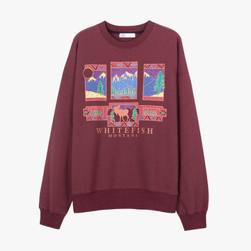 Whitefish Montana Mountains Sweatshirt - Aesthetic Clothes Shop