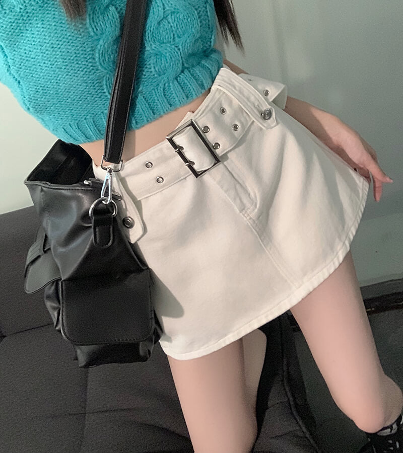 Wide Belt Skirt Babygirl Aesthetic