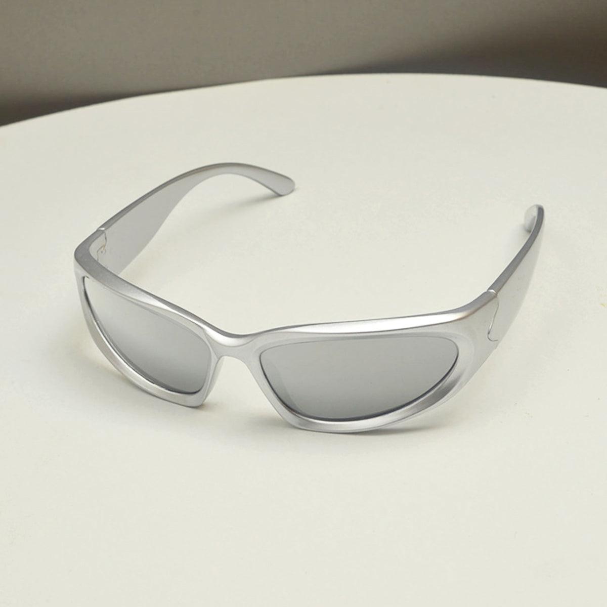 Y2K Aesthetic Sunglasses Silver Demon - Aesthetic Clothes Shop