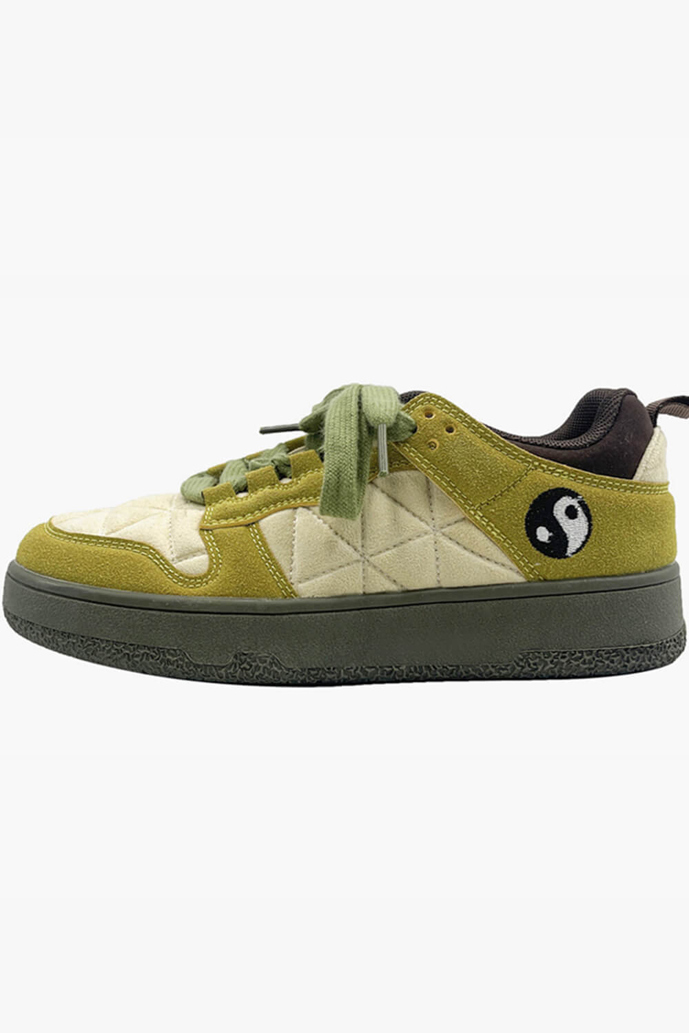 Yin Yang Green Aesthetic Sneakers